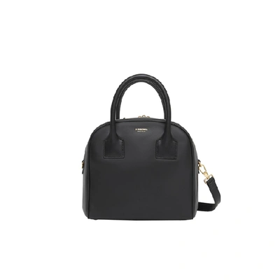 Shop Burberry Small Leather Cube Bag In Black