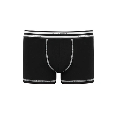 Shop Dolce & Gabbana Black Stretch-cotton Boxer Briefs