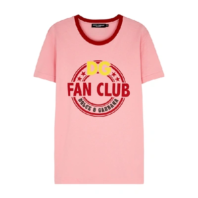 Shop Dolce & Gabbana Pink Printed Cotton T-shirt