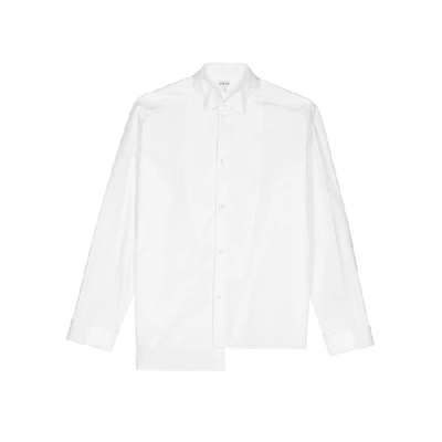 Shop Loewe White Asymmetric Cotton Shirt