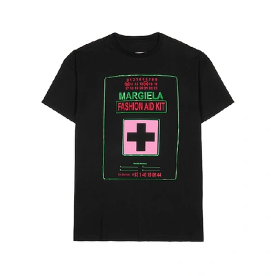 Shop Maison Margiela Black Cotton T-shirt