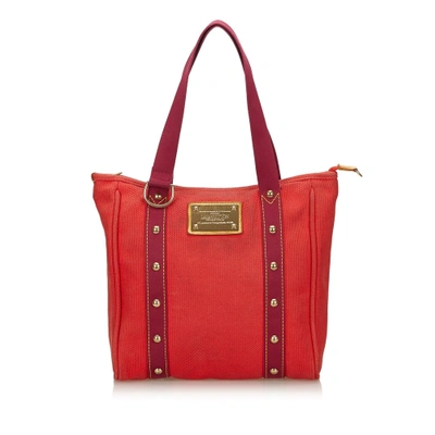 Shop Pre-owned Louis Vuitton Red Tote Bag