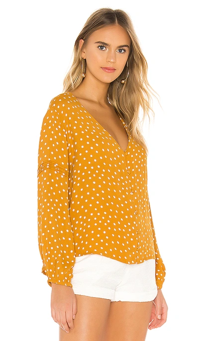 Shop Amuse Society Aria Blouse In Yellow. In Gold