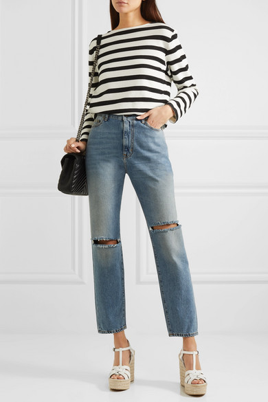 saint laurent tribute espadrille wedge