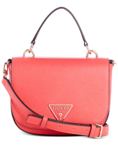 Shop Guess Carys Mini Crossbody In Passion/gold