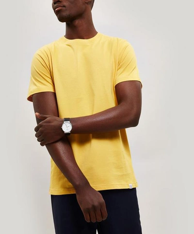 Shop Norse Projects Niels Classic Short Sleeve T-shirt In Yellow
