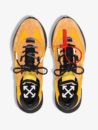 Shop Off-white Yellow And Black Running Logo Sneakers