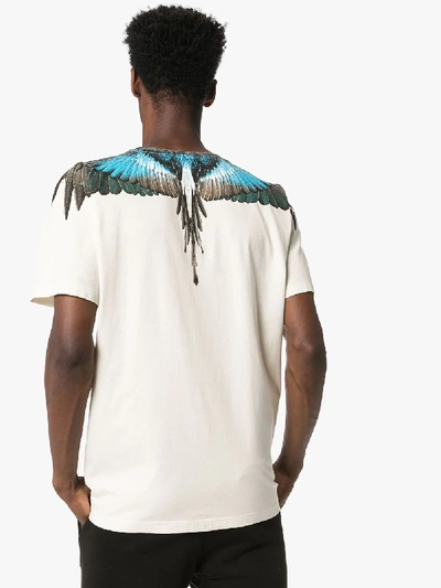 Shop Marcelo Burlon County Of Milan Wings Print T-shirt In Neutrals