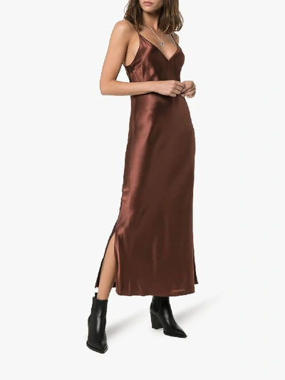 Shop Joseph Brown Clea Slip Midi Silk Dress