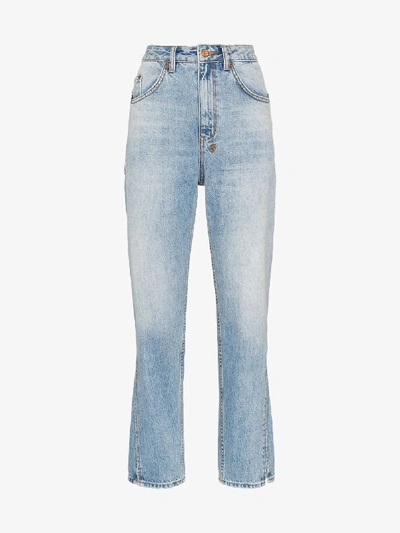 Shop Ksubi Chlo Wasted High-rise Cropped Jeans In Blue