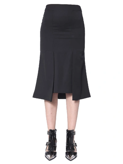 Shop Alexander Mcqueen Longuette Skirt In Nero