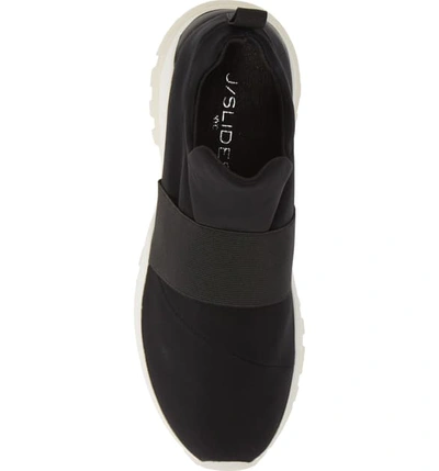 Shop Jslides Slip-on Sneaker In Black Fabric