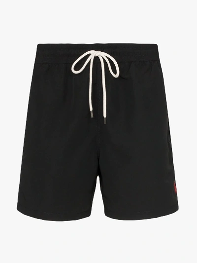 Shop Polo Ralph Lauren Polo Pony Swim Shorts In Black