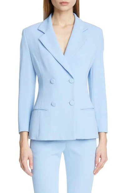 Shop Cushnie Double Breasted Jacket In Powder Blue