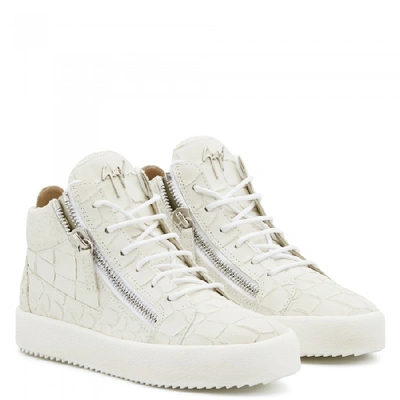 Shop Giuseppe Zanotti Kriss Croco In White