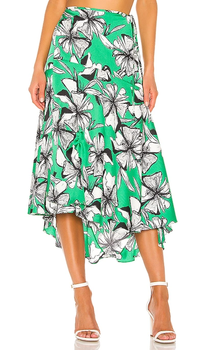 Shop Alexis Lyons Skirt In Emerald Floral