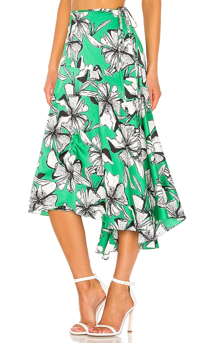 Shop Alexis Lyons Skirt In Emerald Floral