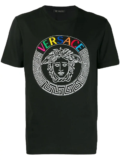 Shop Versace Medusa Print T-shirt - Schwarz In Black