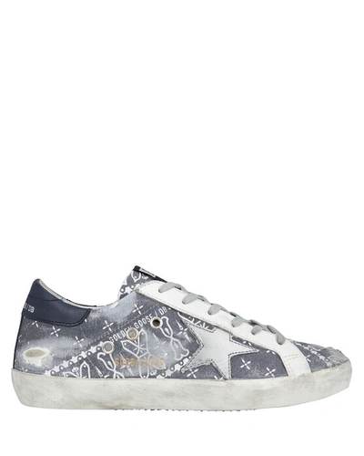 Shop Golden Goose Superstar Bandana Low-top Sneakers In Blue-med