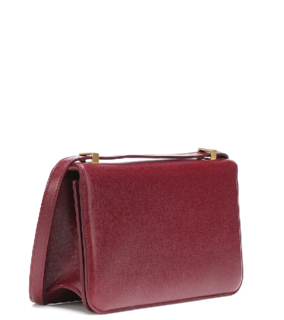 Shop Bottega Veneta Leather Shoulder Bag In Red