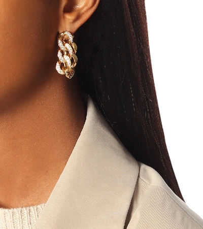 Shop Bottega Veneta 18-kt Gold-plated Drop Earrings