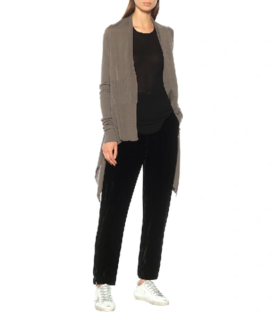 Shop Rick Owens Wool Cardigan In Grey