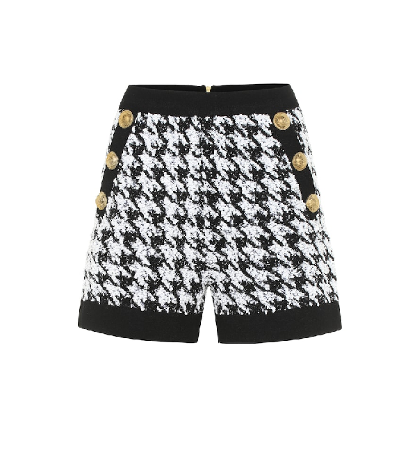 balmain tweed shorts