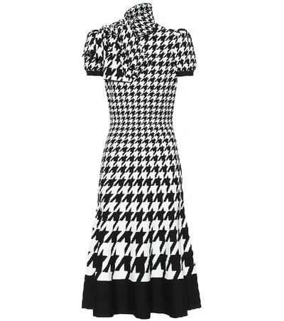 Shop Alexander Mcqueen Wool-blend Jacquard Midi Knit Dress In Multicoloured