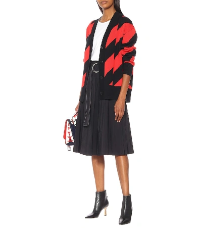 Shop Proenza Schouler Wool-blend Cardigan In Red