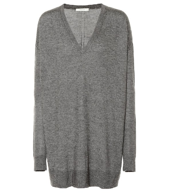 The Row Amherst Cashmere And Silk Sweater In Grey | ModeSens