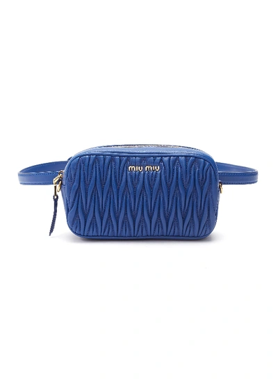 Shop Miu Miu Matelassé Leather Bum Bag