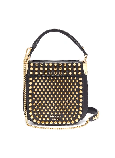 Shop Prada 'margit' Stud Small Leather Bag