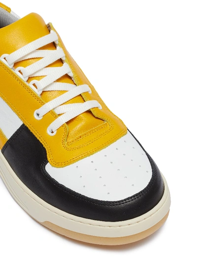 Shop Acne Studios Patchwork Colourblock Sneakers In Yellow