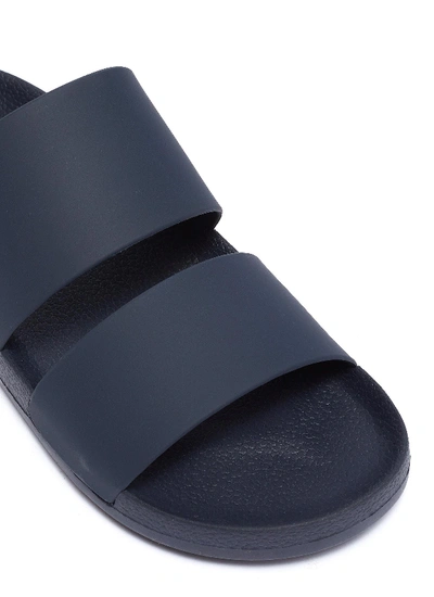 Shop Vince 'marina' Rubber Double Band Pool Slides In Navy
