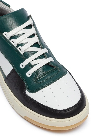 Shop Acne Studios 'perey' Patchwork Colourblock Sneakers In Green / Multi-colour