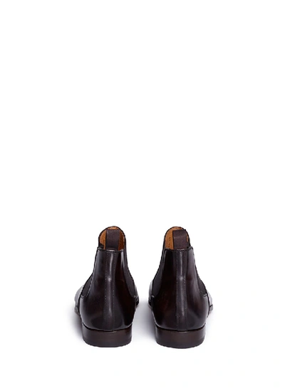 Shop Magnanni Leather Chelsea Boots In Brown
