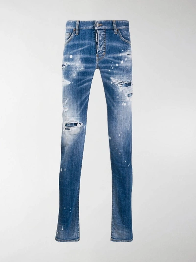 Shop Dsquared2 Honey Baby Slim Jeans In Blue