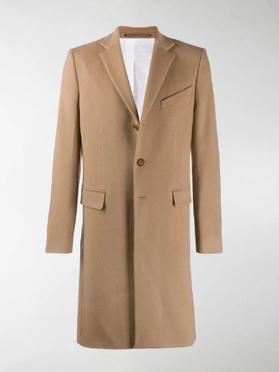 Shop Givenchy Cashmere Single Breasted Coat In Neutrals