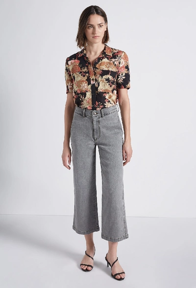 Shop Current Elliott The Cropped Camp Straight Jean In Summer Shadow