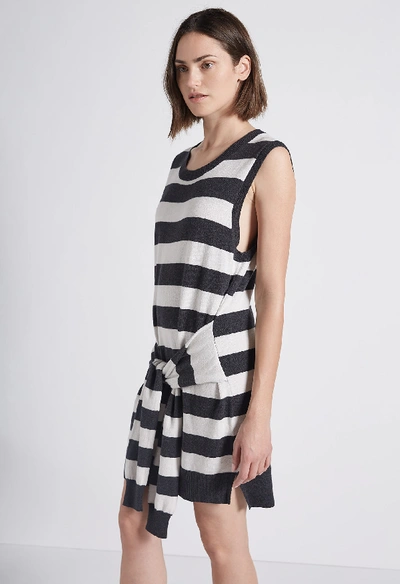 Shop Current Elliott The Suns Out Sweater Dress In Cinders And Chalk Farm Stripe