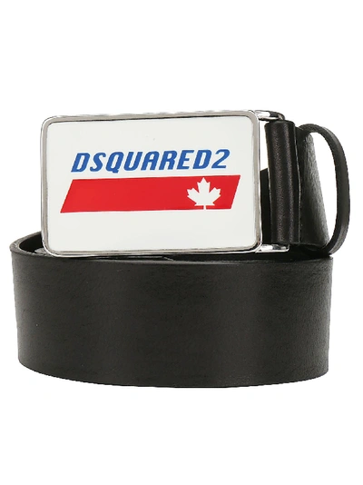 Shop Dsquared2 Plaque Belt In Black