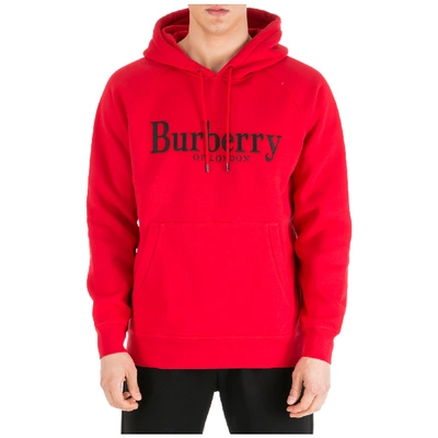 Shop Burberry Men's Hoodie Sweatshirt Sweat Clarke In Red