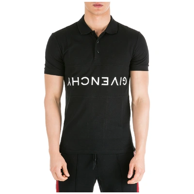 Shop Givenchy Men's Short Sleeve T-shirt Polo Collar In Black