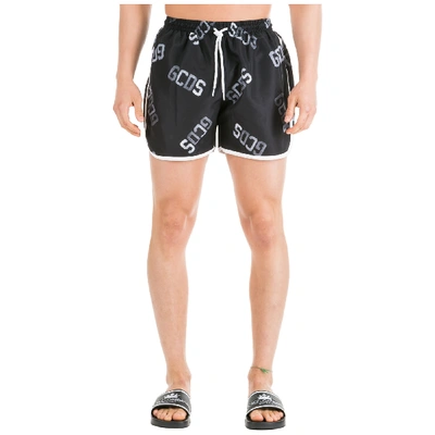 Shop Gcds Men's Boxer Swimsuit Bathing Trunks Swimming Suit In Black