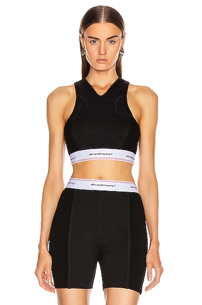 Shop Alexander Wang T Wash And Go Compact Rib Top In Black