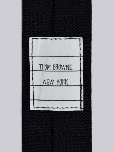 Shop Thom Browne Navy School Uniform Plain Weave Classic Necktie In Blue