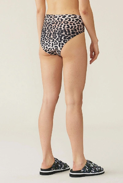 Shop Ganni Leopard High Waist Bikini