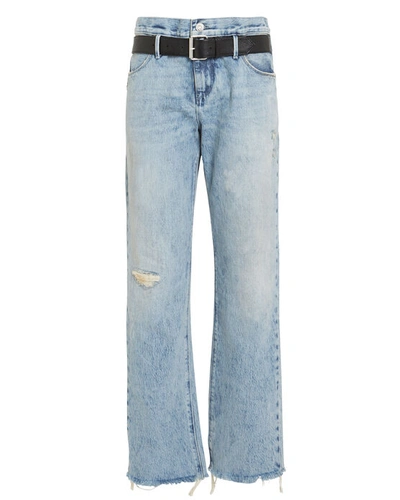 Shop Rta Dexter Half Belt Jeans In Denim-lt