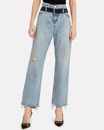 Shop Rta Dexter Half Belt Jeans In Denim-lt