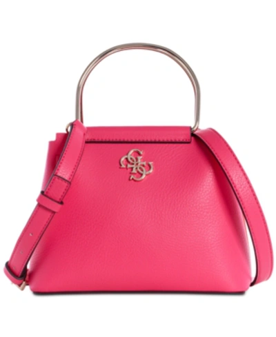 Shop Guess Kim Mini Top-handle Crossbody In Passion/gold